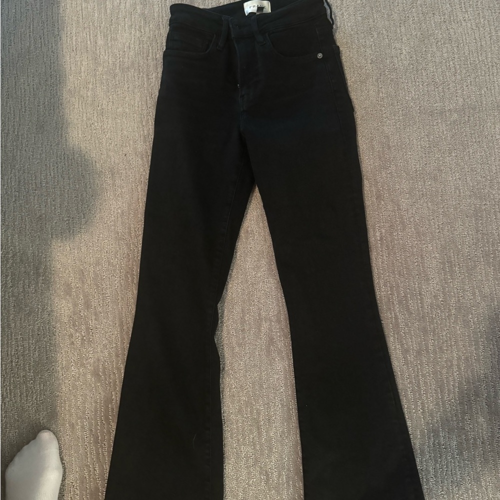 Frame Black Flared Jeans